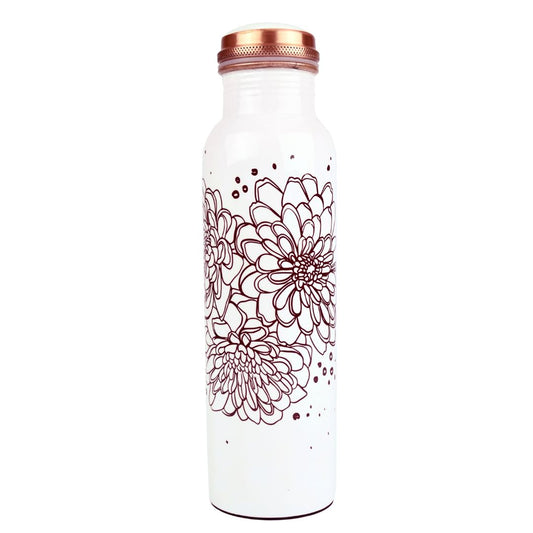 Brown Flower Copper Bottle (950 ml)