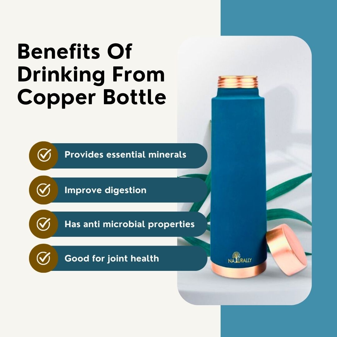 Blue Copper Bottle (950 ml)